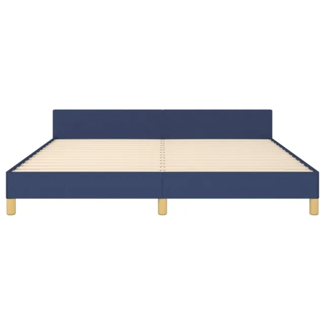 Cadre de lit sans matelas bleu 180x200 cm tissu