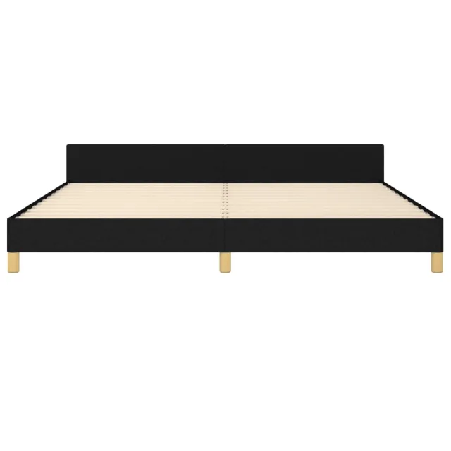 Cadre de lit sans matelas noir 200x200 cm tissu