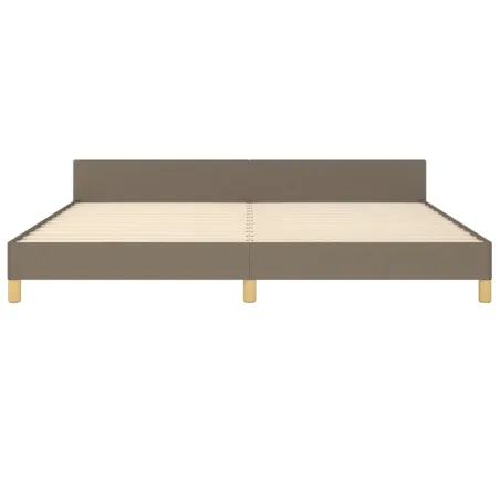 Cadre de lit sans matelas taupe 200x200 cm tissu