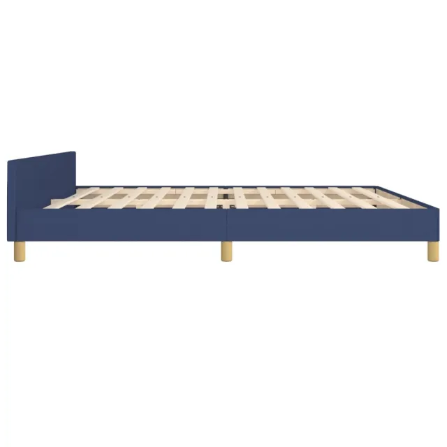 Cadre de lit sans matelas bleu 200x200 cm tissu