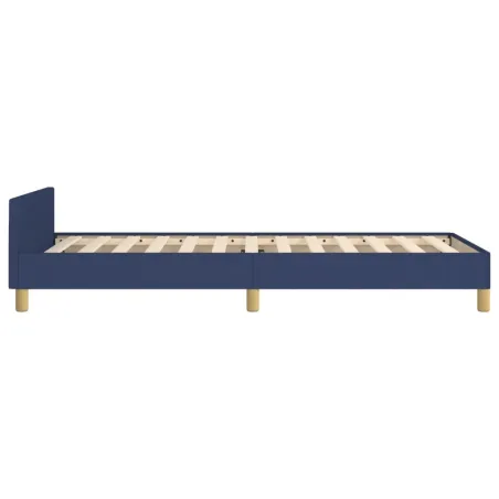 Cadre de lit sans matelas bleu 80x200 cm tissu