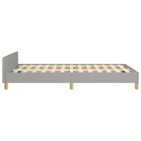 Cadre de lit sans matelas gris clair 120x200 cm tissu