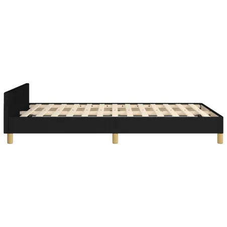 Cadre de lit sans matelas noir 120x200 cm tissu