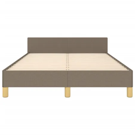 Cadre de lit sans matelas taupe 120x200 cm tissu