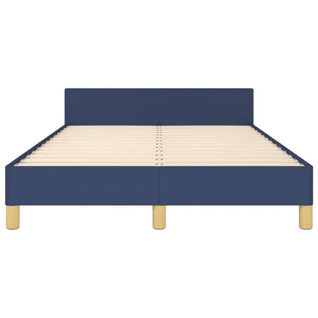 Cadre de lit sans matelas bleu 120x200 cm tissu