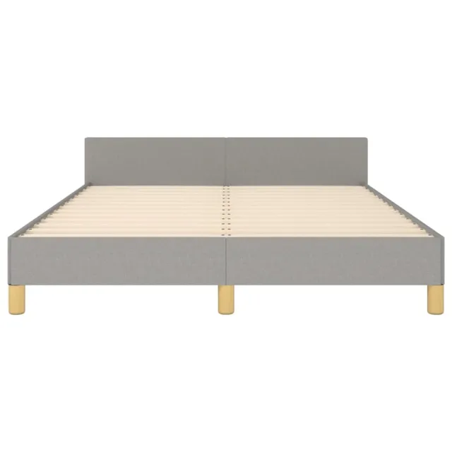 Cadre de lit sans matelas gris clair 140x200 cm tissu