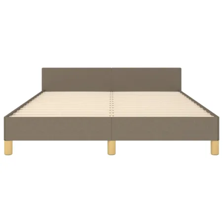 Cadre de lit sans matelas taupe 140x200 cm tissu