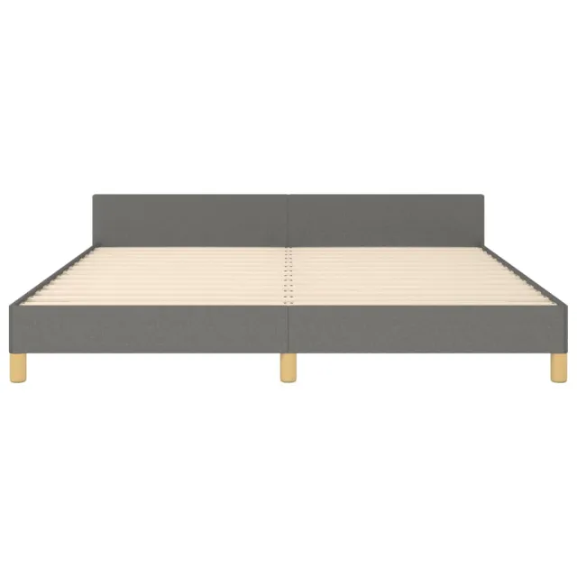 Cadre de lit sans matelas gris foncé 180x200 cm tissu