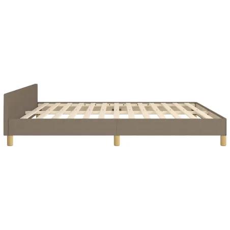 Cadre de lit sans matelas taupe 180x200 cm tissu