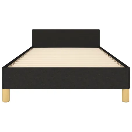 Cadre de lit sans matelas noir 100x200 cm tissu