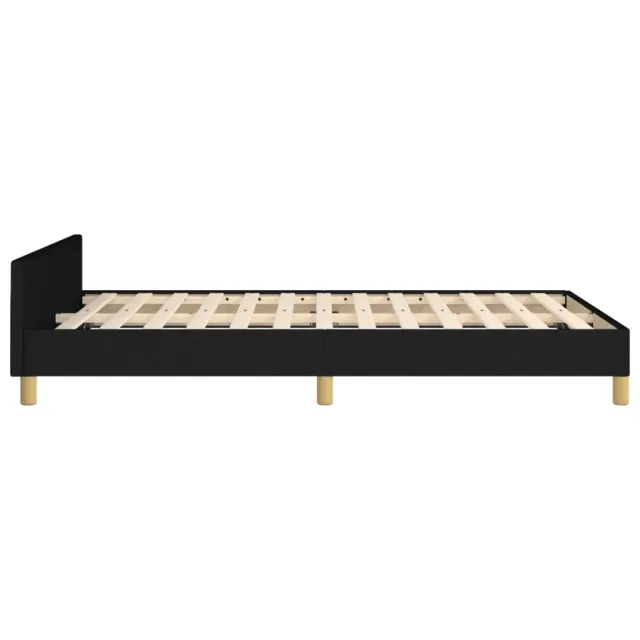 Cadre de lit sans matelas noir 120x200 cm tissu