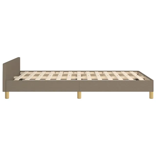 Cadre de lit sans matelas taupe 120x200 cm tissu