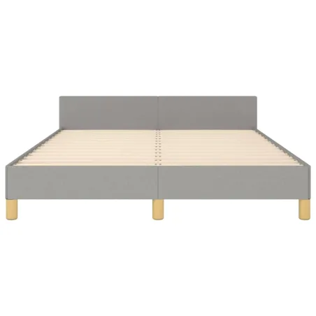 Cadre de lit sans matelas gris clair 140x200 cm tissu