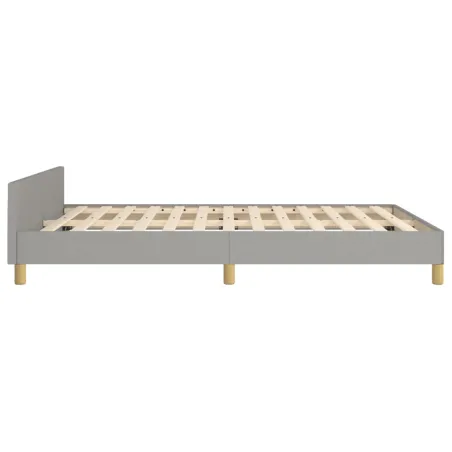 Cadre de lit sans matelas gris clair 140x200 cm tissu