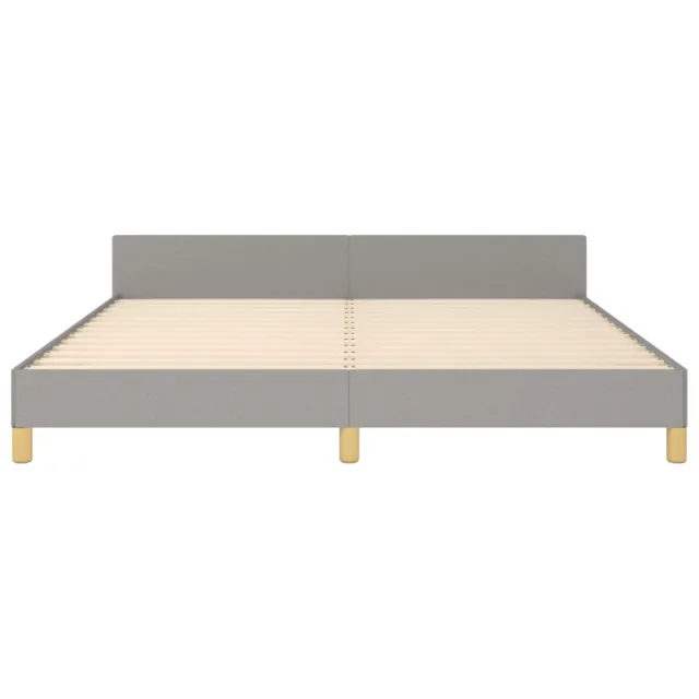 Cadre de lit sans matelas gris clair 160x200 cm tissu