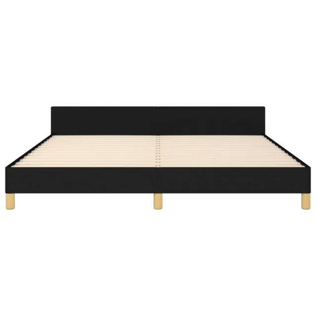 Cadre de lit sans matelas noir 160x200 cm tissu