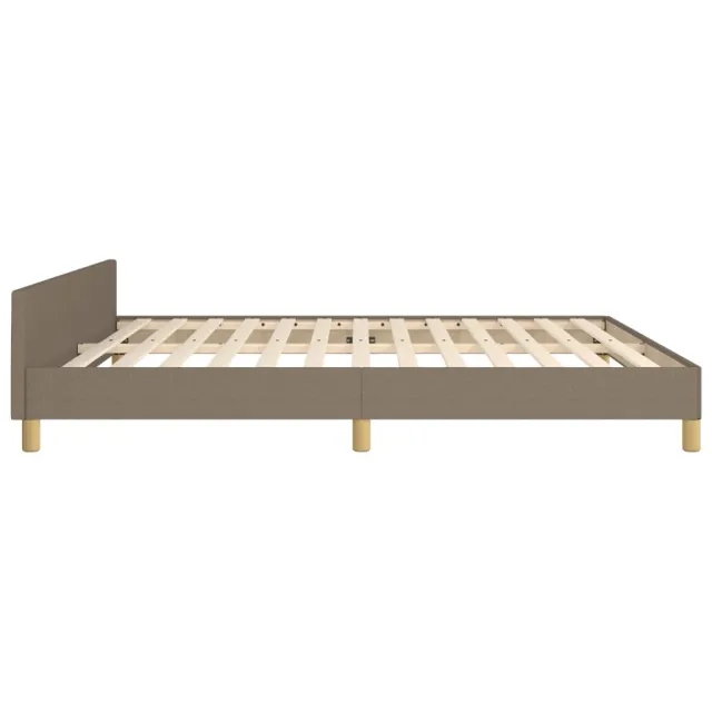 Cadre de lit sans matelas taupe 160x200 cm tissu
