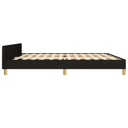 Cadre de lit sans matelas noir 200x200 cm tissu