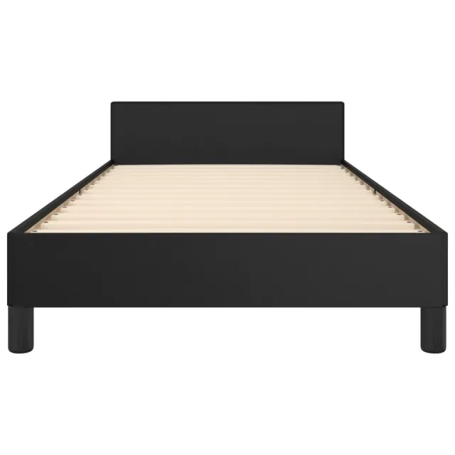 Cadre de lit sans matelas noir 90x190 cm similicuir