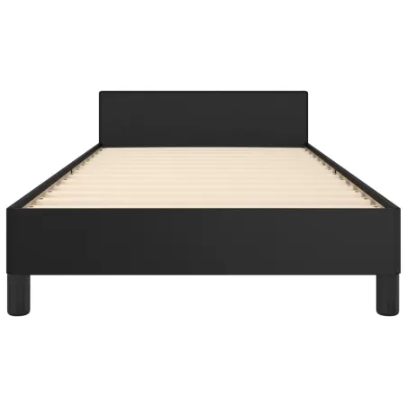 Cadre de lit sans matelas noir 90x190 cm similicuir