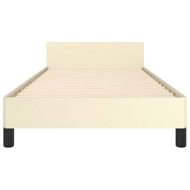Cadre de lit sans matelas crème 90x190 cm similicuir