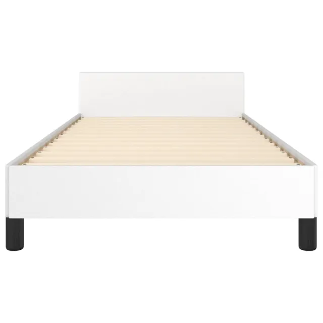 Cadre de lit sans matelas blanc 90x200 cm similicuir
