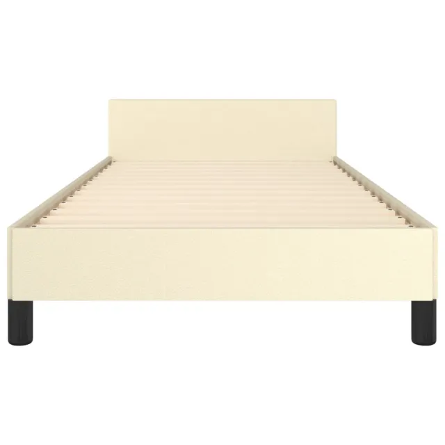 Cadre de lit sans matelas crème 100x200 cm similicuir