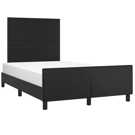 Cadre de lit sans matelas noir 120x200 cm similicuir