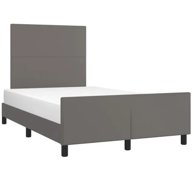 Cadre de lit sans matelas gris 120x200 cm similicuir