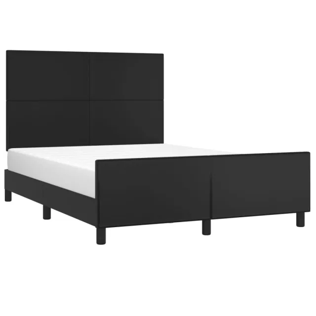 Cadre de lit sans matelas noir 140x190 cm similicuir