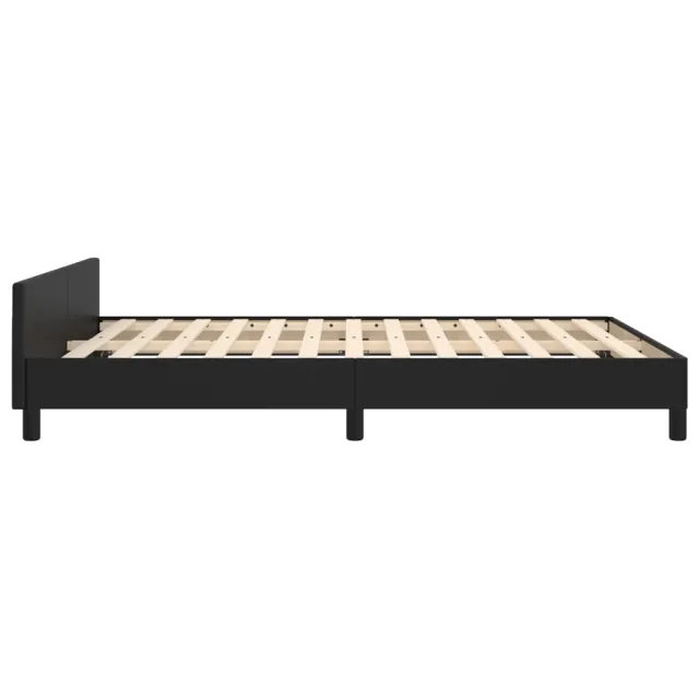 Cadre de lit sans matelas noir 140x190 cm similicuir