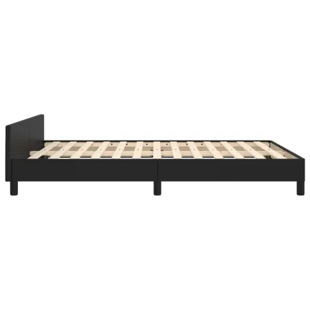 Cadre de lit sans matelas noir 140x190 cm similicuir