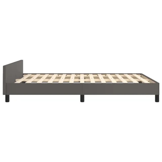 Cadre de lit sans matelas gris 140x190 cm similicuir