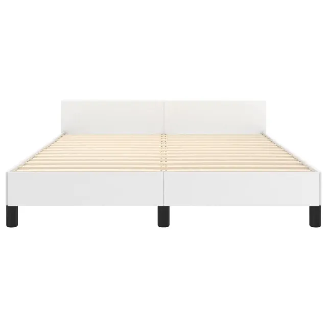 Cadre de lit sans matelas blanc 140x200 cm similicuir