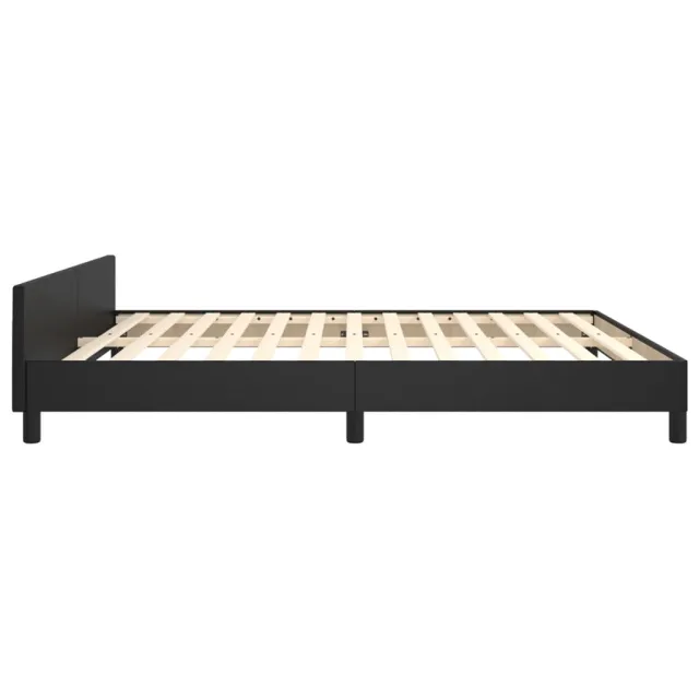 Cadre de lit sans matelas noir 160x200 cm similicuir