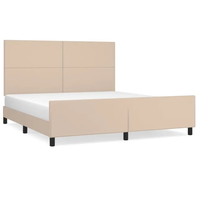 Cadre de lit sans matelas cappuccino 160x200 cm similicuir