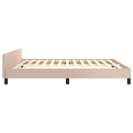 Cadre de lit sans matelas cappuccino 160x200 cm similicuir