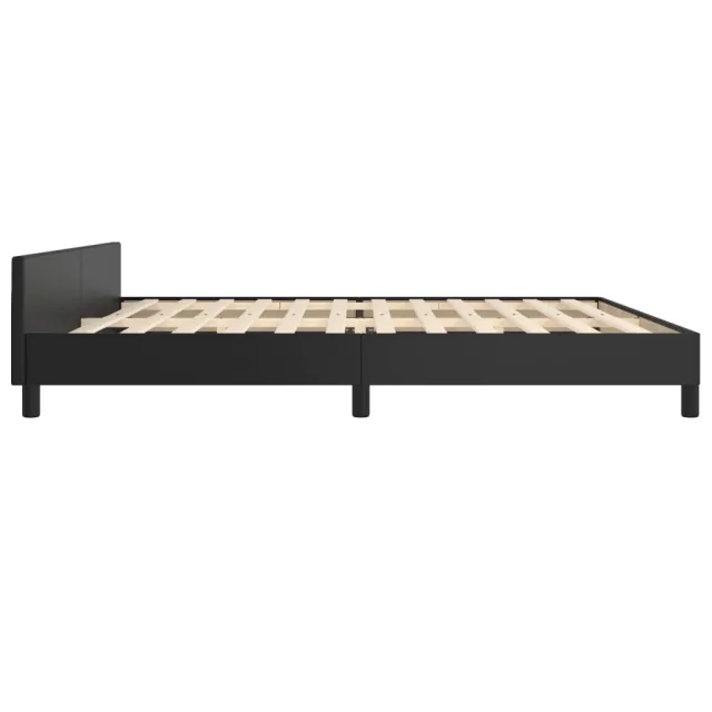 Cadre de lit sans matelas noir 200x200 cm similicuir