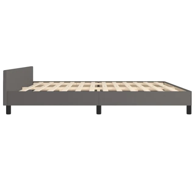Cadre de lit sans matelas gris 200x200 cm similicuir