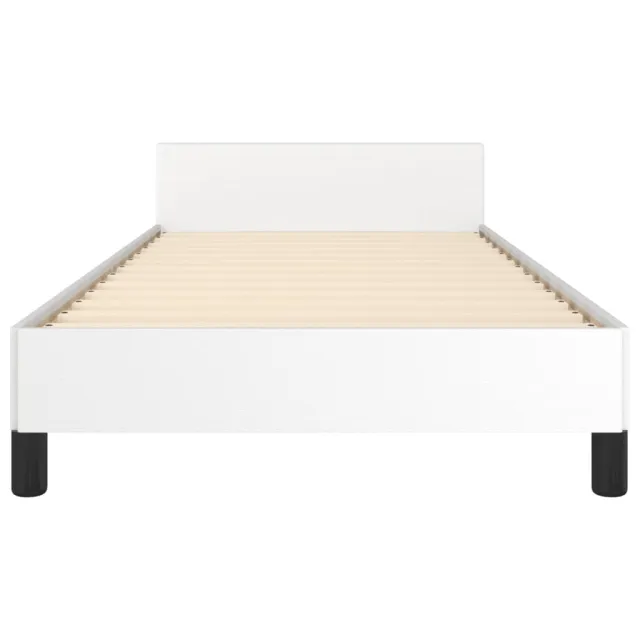 Cadre de lit sans matelas blanc 90x190 cm similicuir