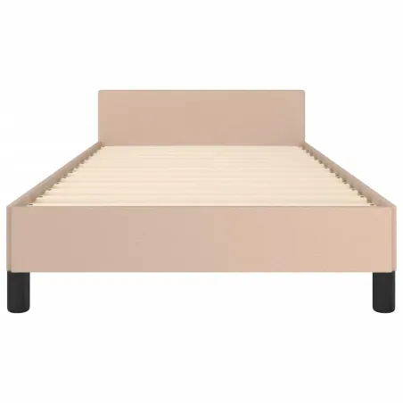 Cadre de lit sans matelas cappuccino 90x190 cm similicuir