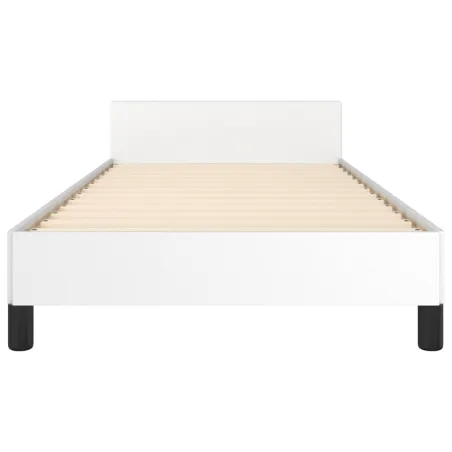Cadre de lit sans matelas blanc 90x200 cm similicuir
