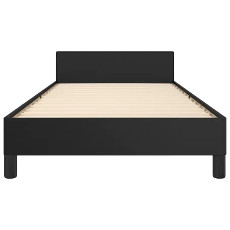 Cadre de lit sans matelas noir 100x200 cm similicuir