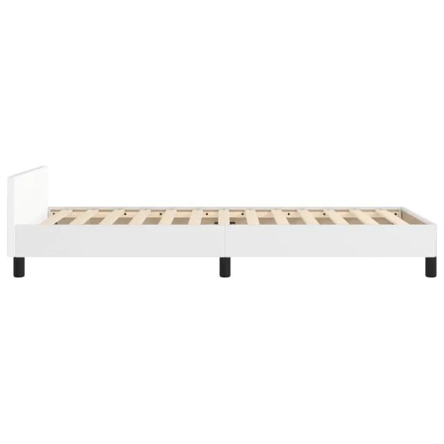 Cadre de lit sans matelas blanc 100x200 cm similicuir