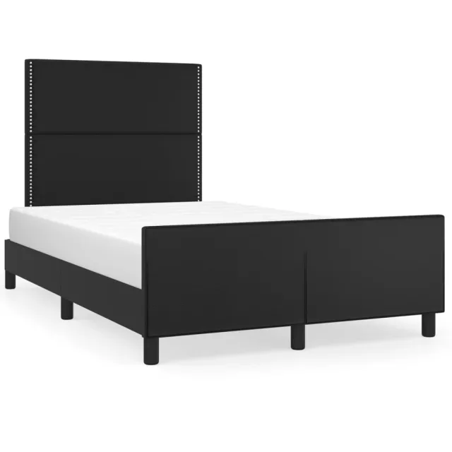 Cadre de lit sans matelas noir 120x200 cm similicuir