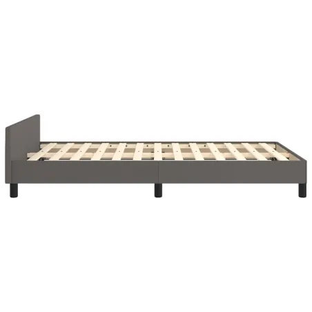 Cadre de lit sans matelas gris 120x200 cm similicuir