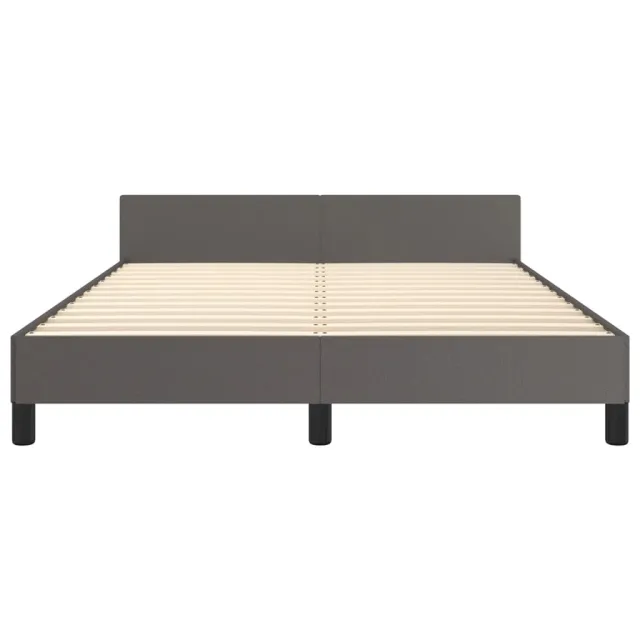 Cadre de lit sans matelas gris 140x200 cm similicuir