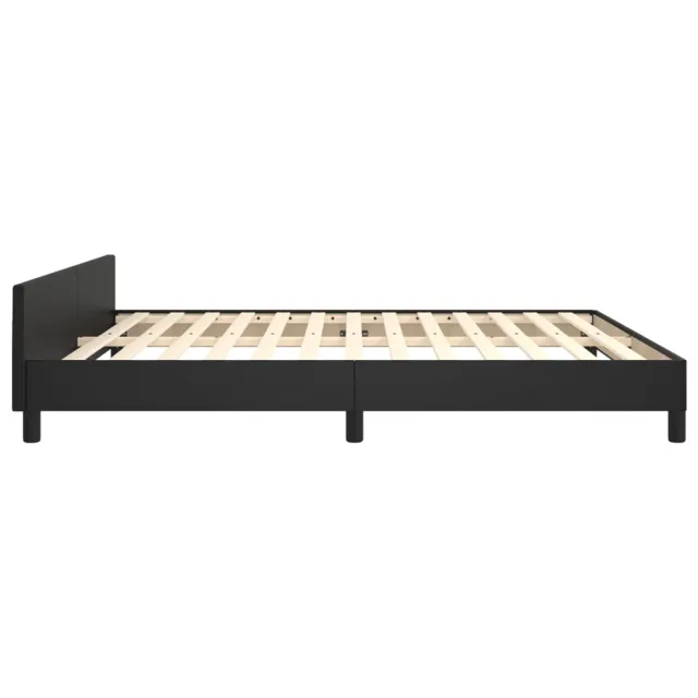 Cadre de lit sans matelas noir 160x200 cm similicuir