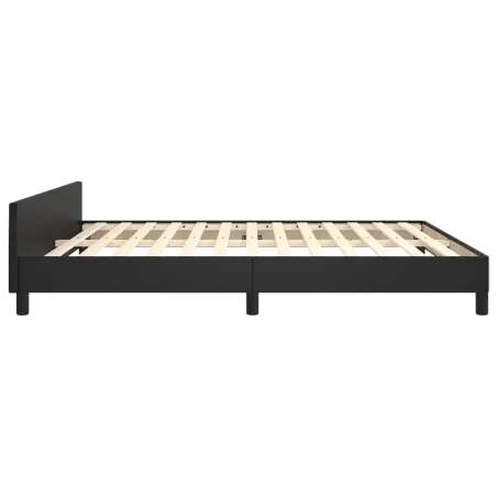 Cadre de lit sans matelas noir 160x200 cm similicuir