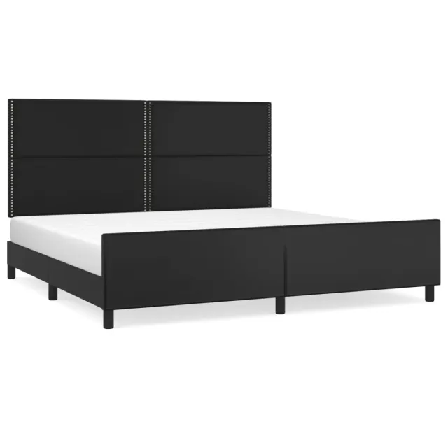 Cadre de lit sans matelas noir 200x200 cm similicuir